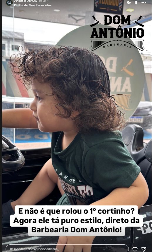 Criança antes do corte na Dom Antônio
